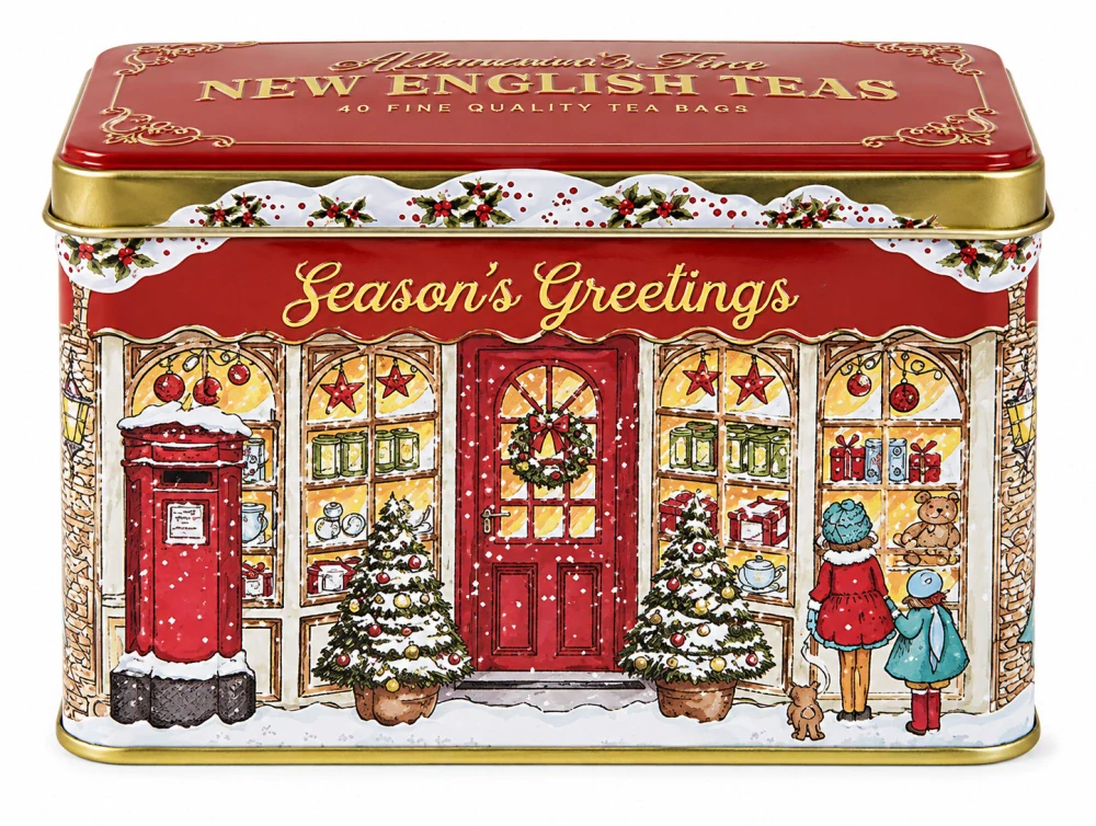 RS70 Anglický čaj 40 ks v plechu Season Greetings
