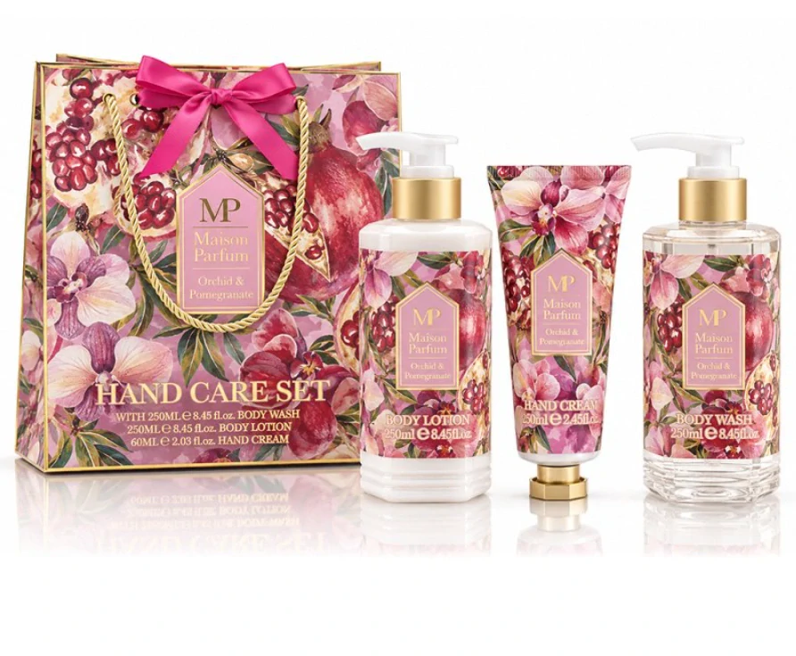 Maison Parfum Orchid & Pomegranate – Luxusní dárková kosmetická sada na ruce