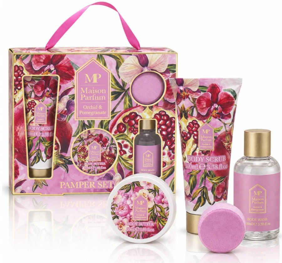 Maison Parfum Orchid & Pomegranate – Luxusní dárková kosmetická sada na tělo