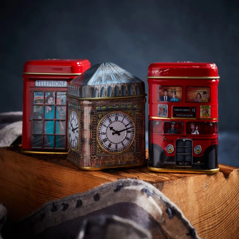 MT28 Pravý Anglický čaj- Telefonní budka, Big Ben a autobus mini 65g