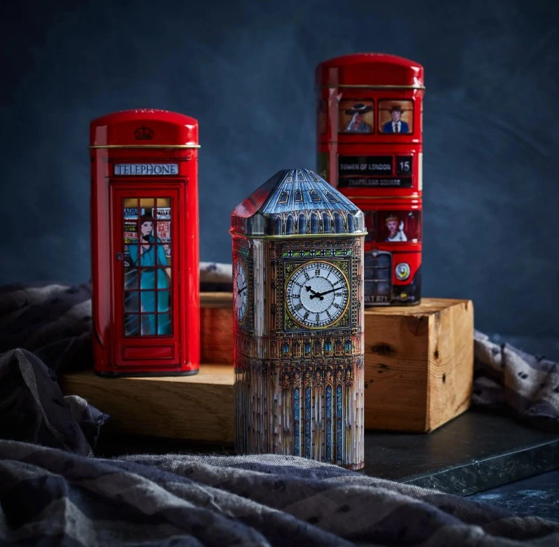 HR27 Pravý Anglický čaj- Telefonní budka, Big Ben a autobus