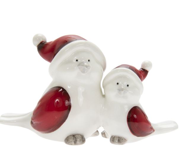 LP51833 Porcelánový sněhulák bílo / červený