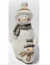 Vánoční porcelánová figurka Sobí rodinka – sob s mládětem