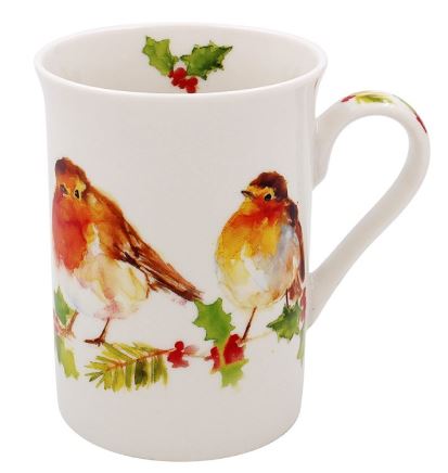 LP53826 hrnky 4 kusy WINTER ROBIN