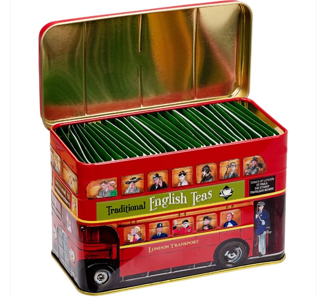 HR10 Anglický černý čaj v plechu  London autobus