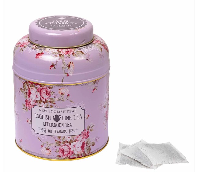 MD26 Anglický čaj 80 ks v kulaté dóze ENGLISH FINE TEA  levand.