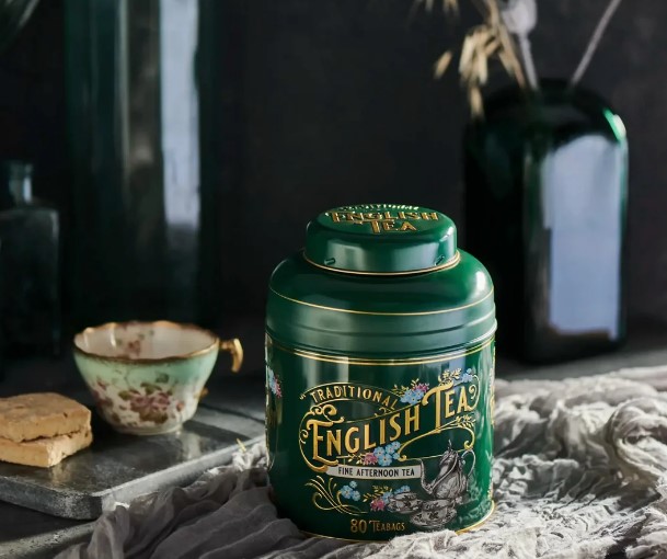 MD18 Anglický čaj 80 ks kulatá dóza zelená