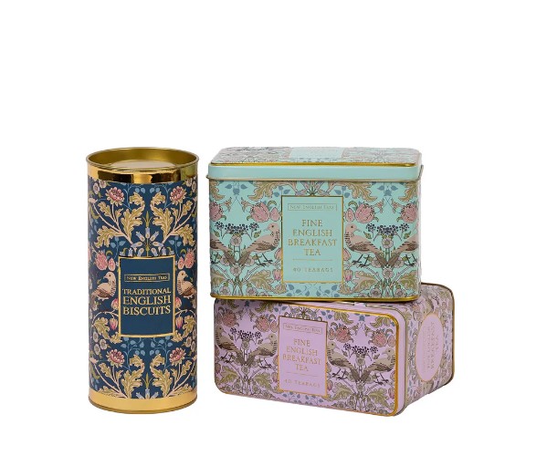 ST01 Dárková sada 2 x  anglické čaje a 1 x cornwallské sušenky 