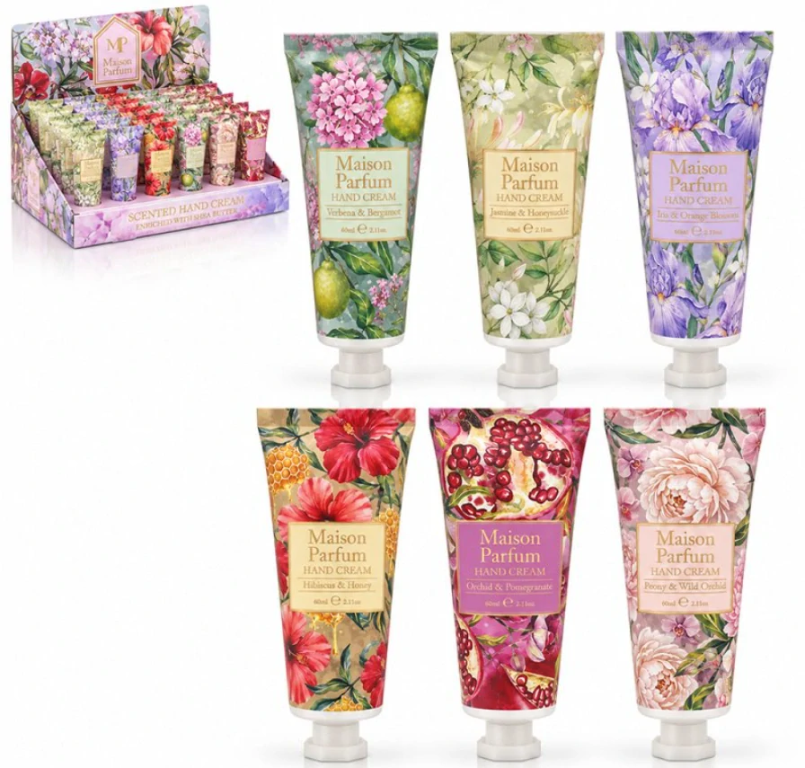 Maison Parfum – Luxusní parfémovaný krém na ruce s bambuckým máslem 60 ml - SADA 30 ks