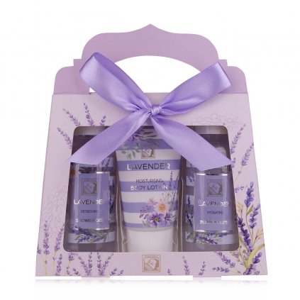 7635 Levandule koupelový set v kleci