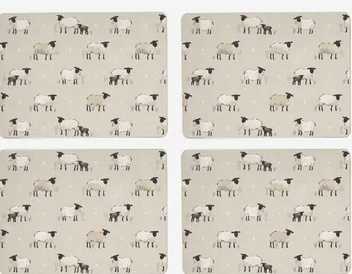 CL2601 Korkové prostírání střední Highland sheep