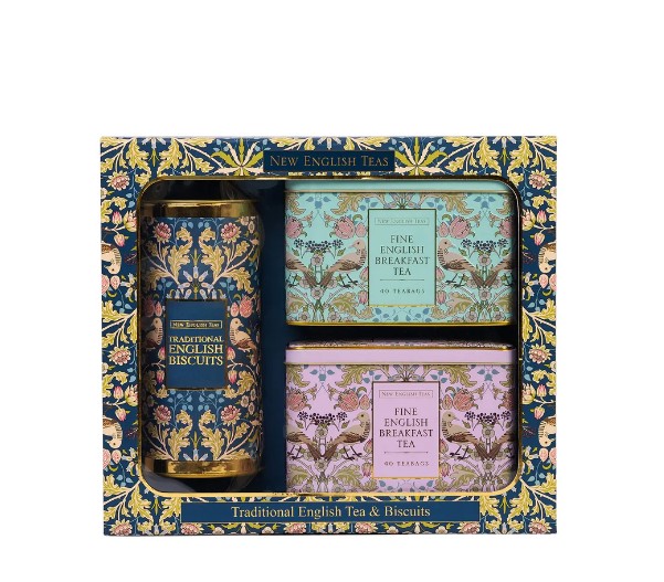 ST01 Dárková sada 2 x  anglické čaje a 1 x cornwallské sušenky 