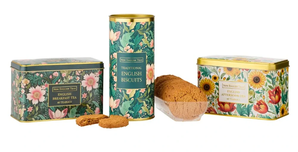 GP44 Dárková sada 2 x anglické čaje a 1 x cornwallské sušenky - Embroidery 360 g