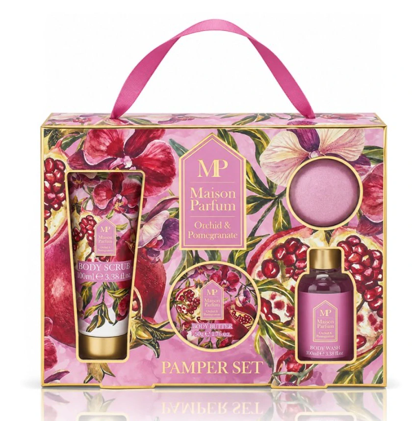 Maison Parfum Orchid & Pomegranate – Luxusní dárková kosmetická sada na tělo