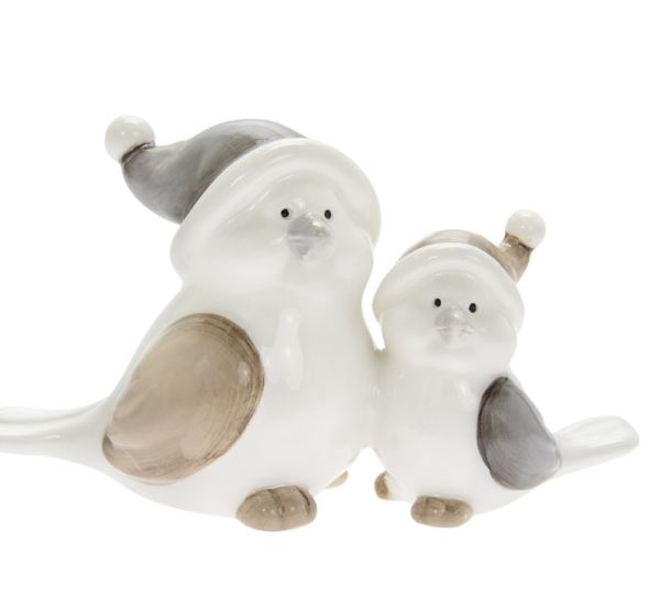 LP51833 Porcelánový sněhulák bílo / červený