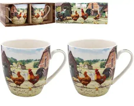 LP95953 Korkové prostírání slepice na dvorku  4 ks set