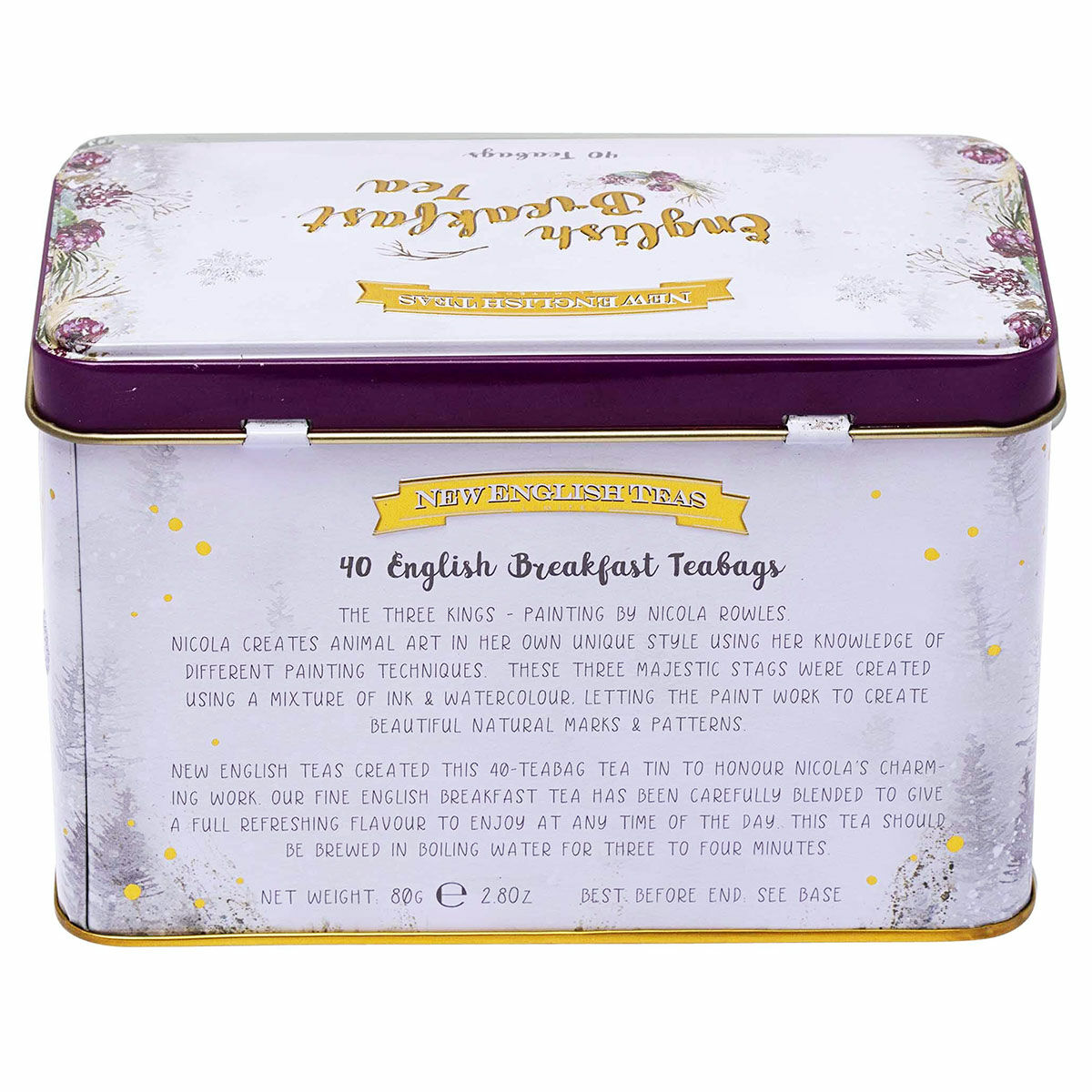 RS106  Anglický čaj 40 ks v plechu Zimní JELENI