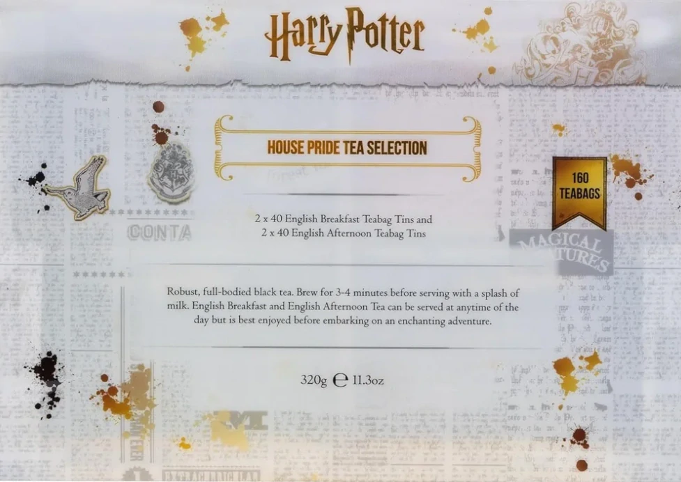Harry Potter Čaj - Bradavické koleje, dárková sada 4 x 80 g