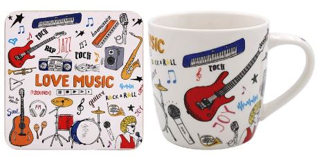 LP95541 hrnek  rovný LOVE MUSIC