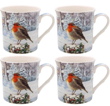 LP53721 hrnek snídaňový CHRISTMAS ROBINS