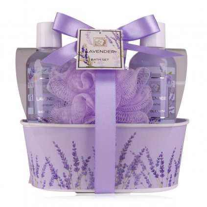 7635 Levandule koupelový set v kleci