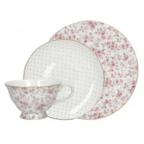 5202106 dezertní talíř DITSY FLORAL  růžový