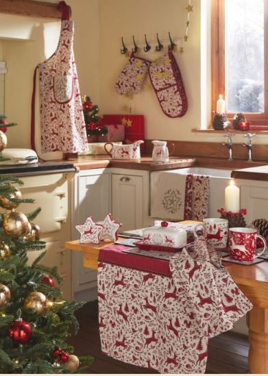 SG1568 Kuchyňská rukavice - Vánoční jelan