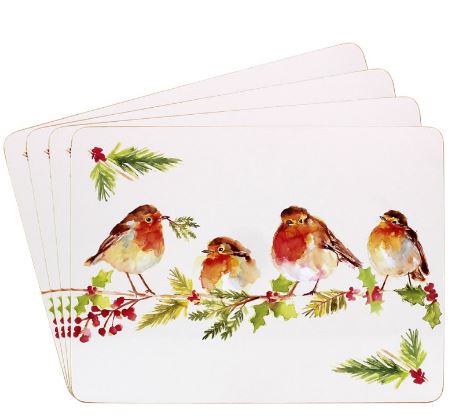 LP53826 hrnky 4 kusy WINTER ROBIN