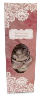 Vonný difuser s květem - fresh linnen / krajka