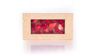 T528 TABULKOVÁ MLÉČNÁ ČOKOLÁDA EXTRA s lyofilizovaným ovocem