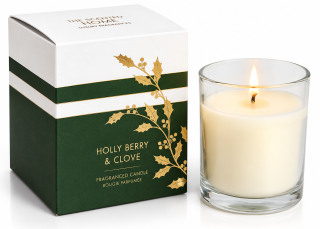Vonná svíčka Holly Berry & Clove – cesmína a hřebíček, dárkové balení