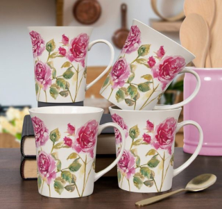 LP95466 Rose Garden hrnky 4 ks set v krabičce