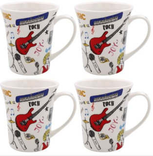 LP95544 hrnky 4 kusy set LOVE MUSIC