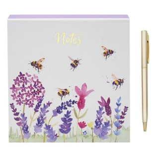 LP73208 Levandule s včelkou zápisník s perem