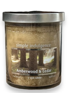 Candle Lite svíčka ve skle 481 g AMBERWOOD a CEDAR
