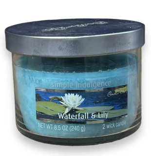 Candle Lite svíčka ve skle 240 g WATERFALL a LILY