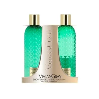 3549 VG set 2 x 300 ml sprchový gel a tělové mléko BERGAMOT a CITRONOVÁ TRÁVA 