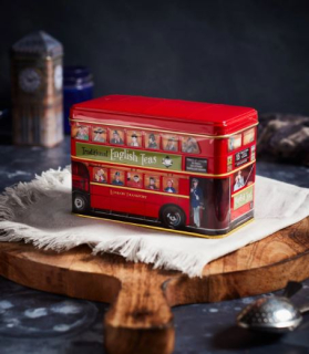 HR10 Anglický černý čaj v plechu London autobus