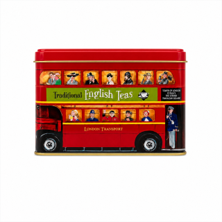HR10 Anglický černý čaj v plechu London autobus