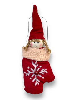 Vánoční panenka v rukavici 