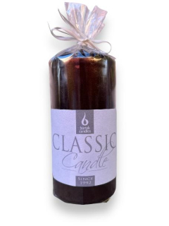 Svíčka válec 60/130 metalic hnědý