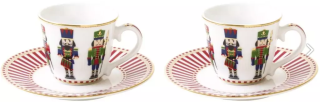 R1107-NUTC Louskáček set 2 ks šálek a podšálek presso