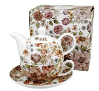 874 Pastel Flowers TEA FOR ONE