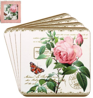 LP96384 Korkové prostírání pod skleničky RŮŽE 