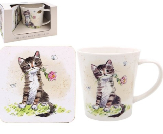 Hrnek kočička s korkem