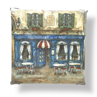 Obraz modrá kavárna 52 X 52 cm