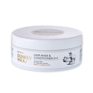 35021 BIOSANTO oslí mléko vlasová maska a kondicionér 200 ml 2 v 1