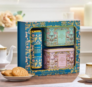 ST01 Dárková sada 2 x  anglické čaje a 1 x cornwallské sušenky 