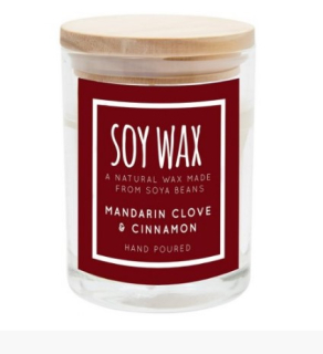 LP51361 svíčka v kartonové krabičce MANDARINKA / SKOŘICE