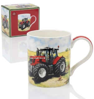 Hrnek traktor - červený 250ml